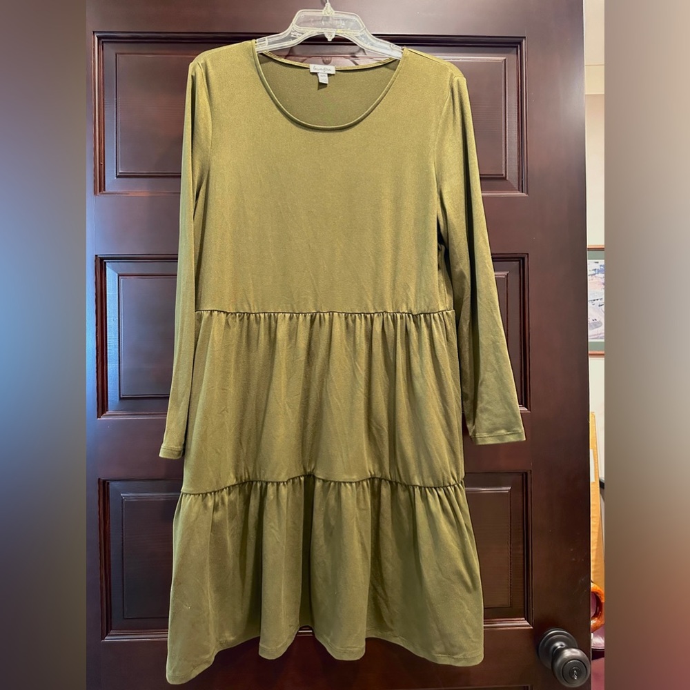 Long Sleeved Green Dress